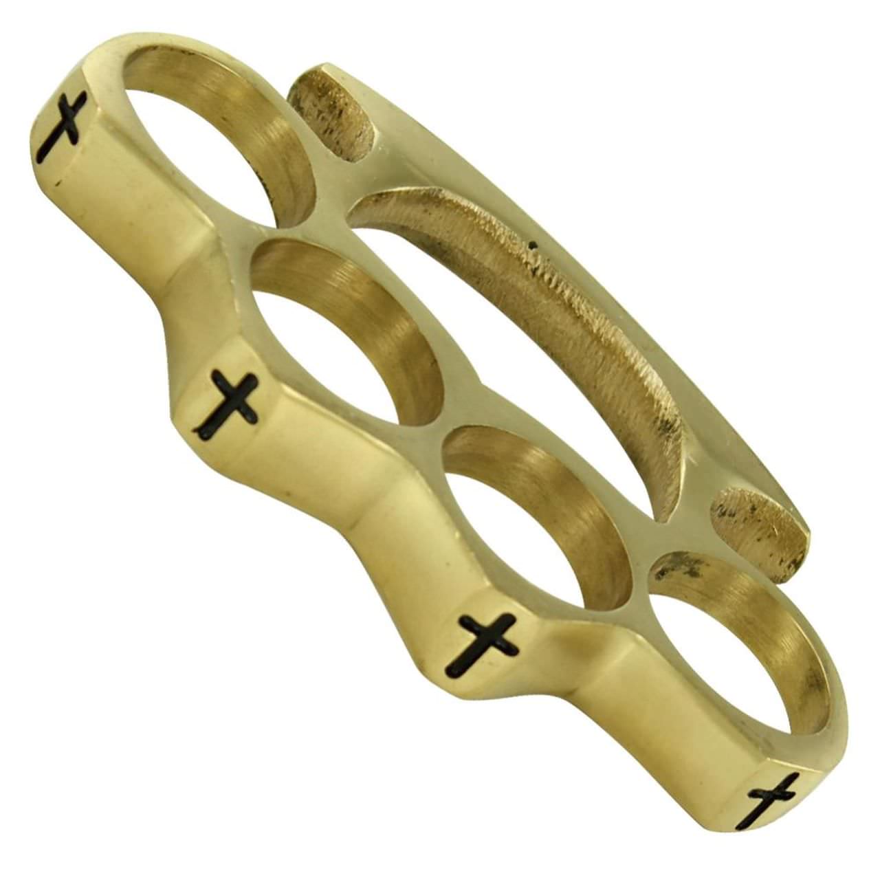 Blessed Evil Heart Pure Brass Knuckle Paper Weight - Tophatter's Army Products & Self Defense Collectible Weapons - Tophatter Daily Deals
